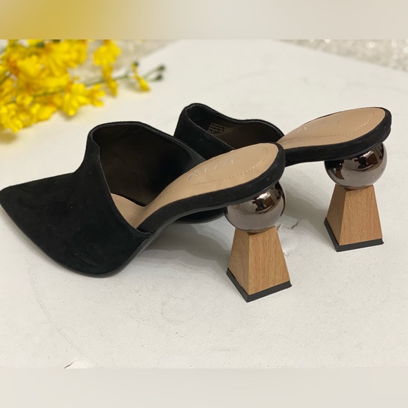 ALFANI Step Flex unique heels shape shoes, rectangular circles heels shoes. 8M - Picture 4 of 5
